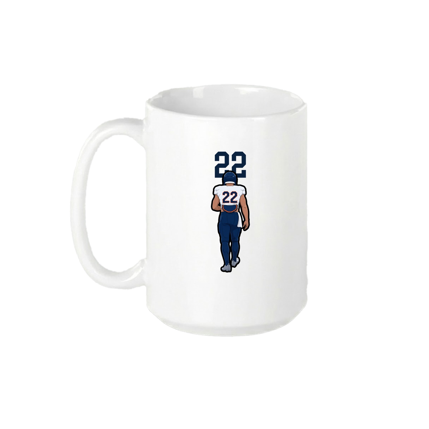 15oz Coffee Mug — Number Top in White