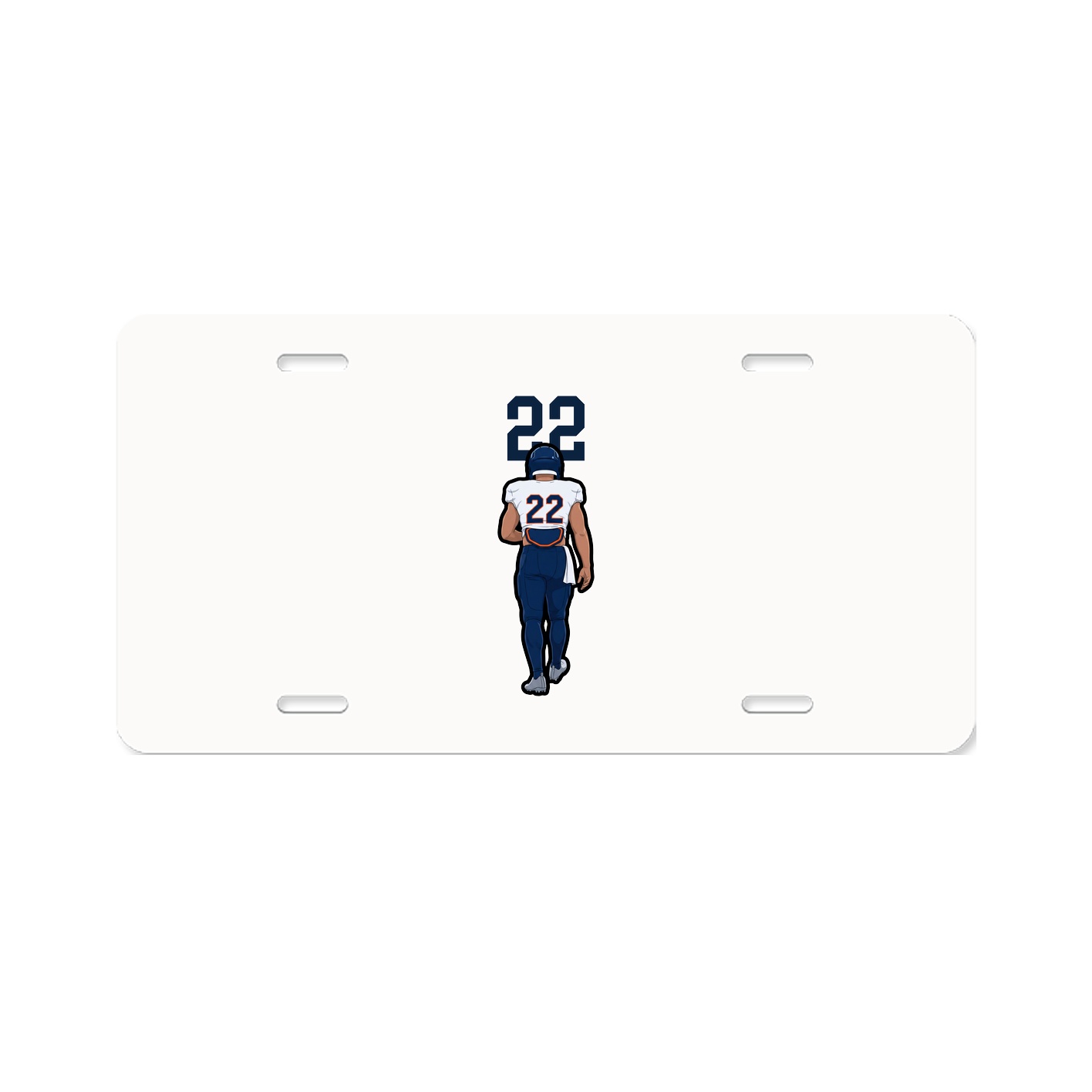License Plate — Number Top in Classic