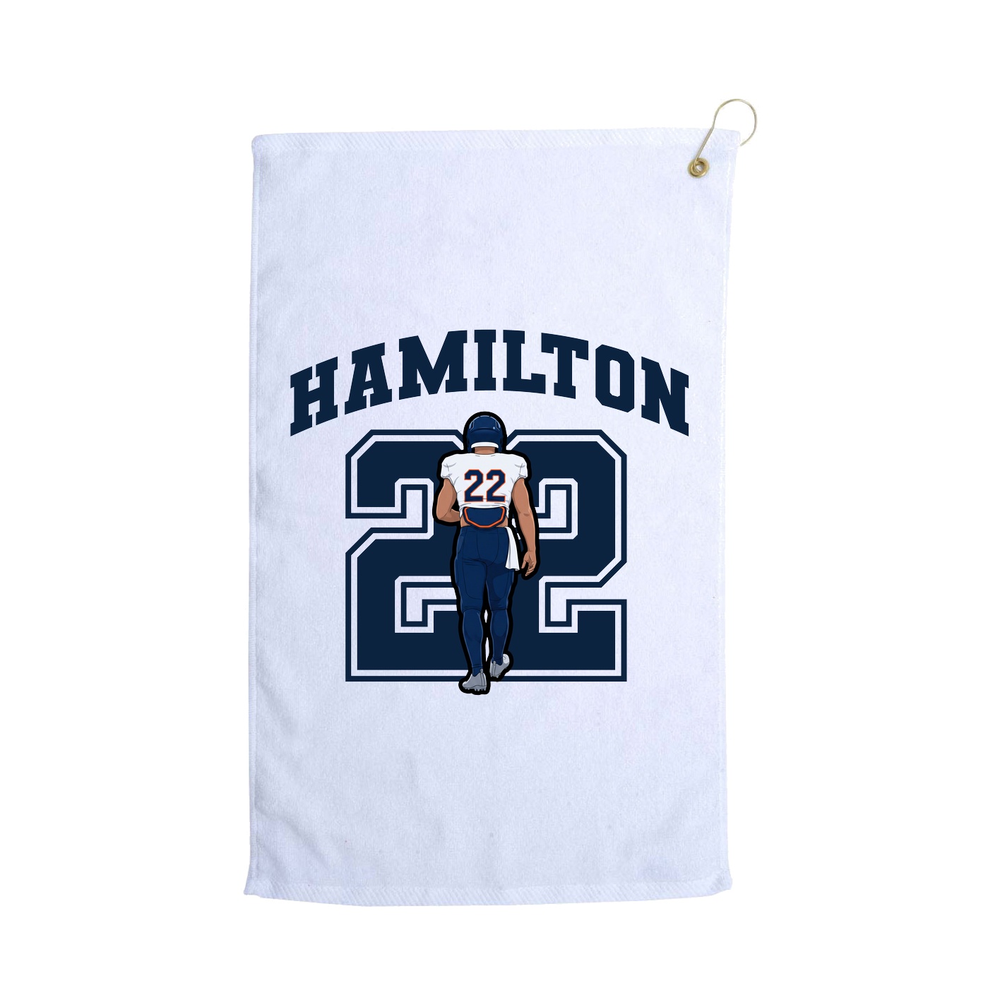Golf Towel — Number in White