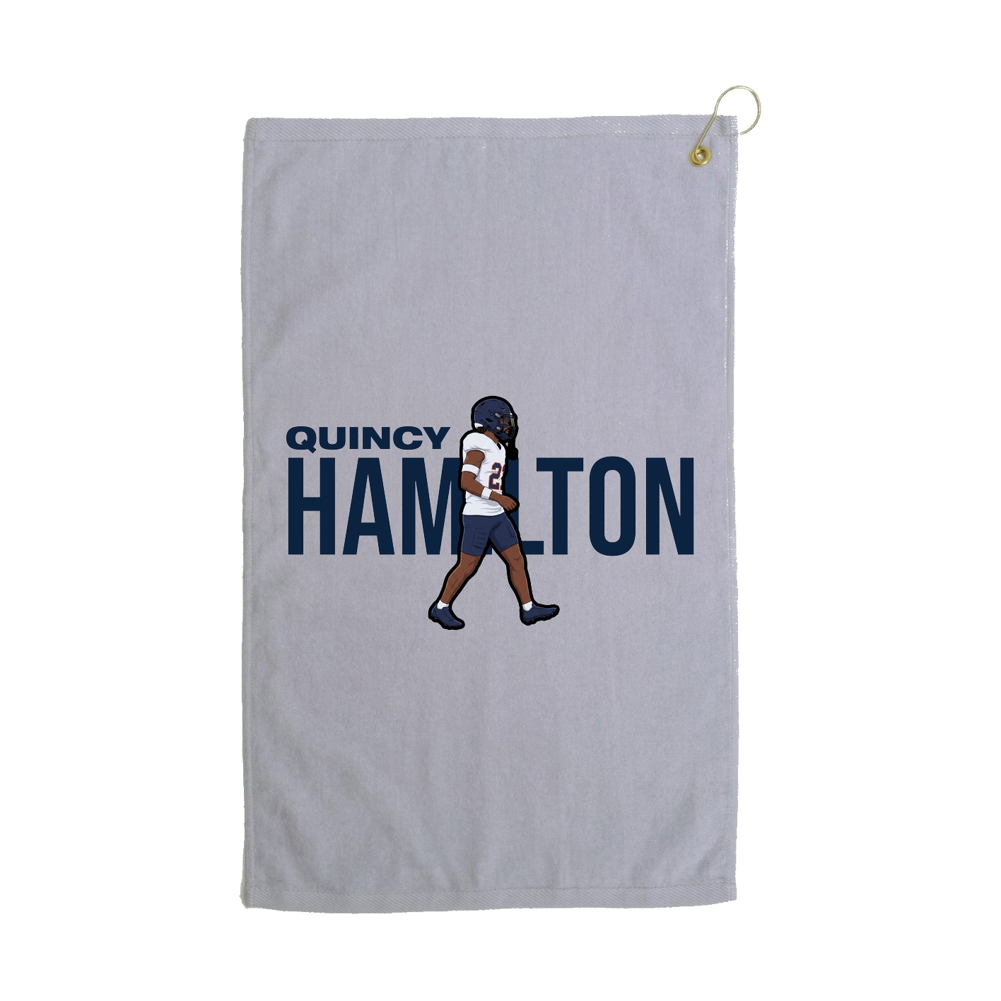 Golf Towel — Player Name in Grey