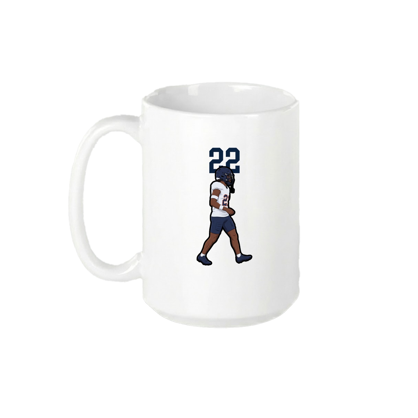 15oz Coffee Mug — Number Top in White
