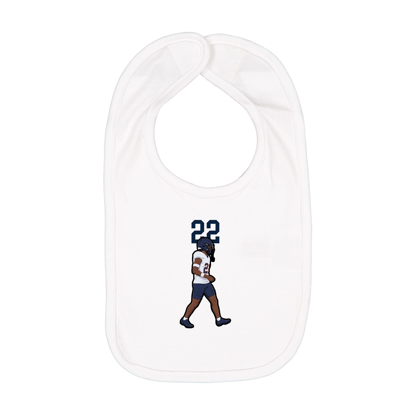 Infant Bib — Number Top in White