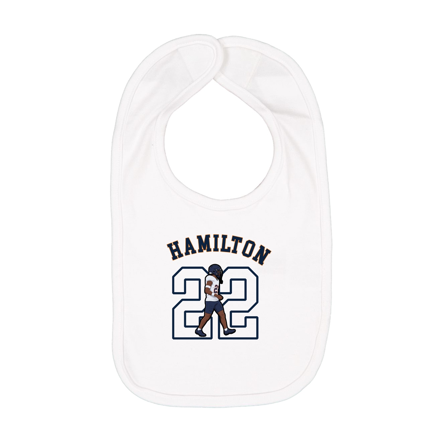 Infant Bib — Shirsey Arch in White