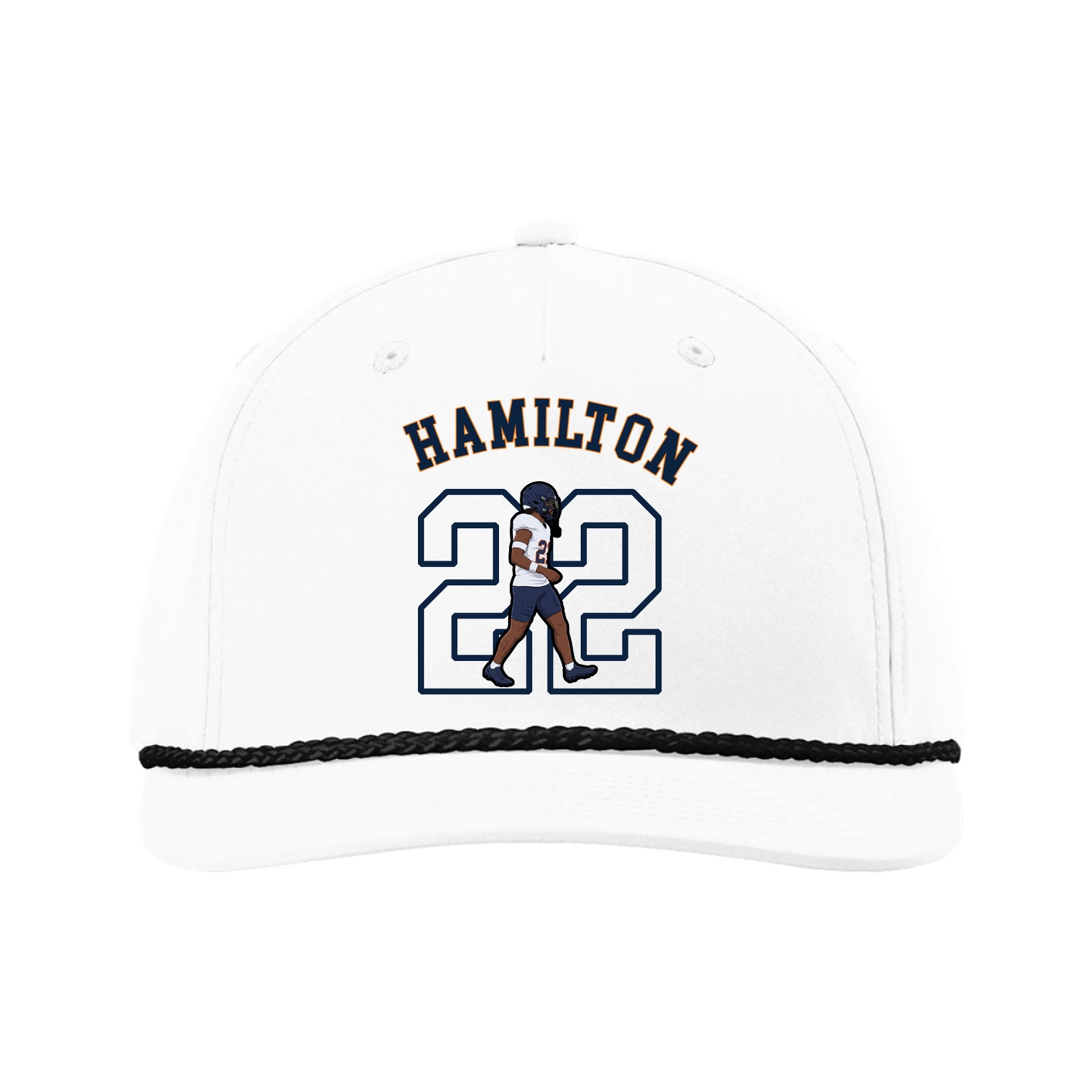 Five-Panel Classic Rope Cap — Shirsey Arch in White