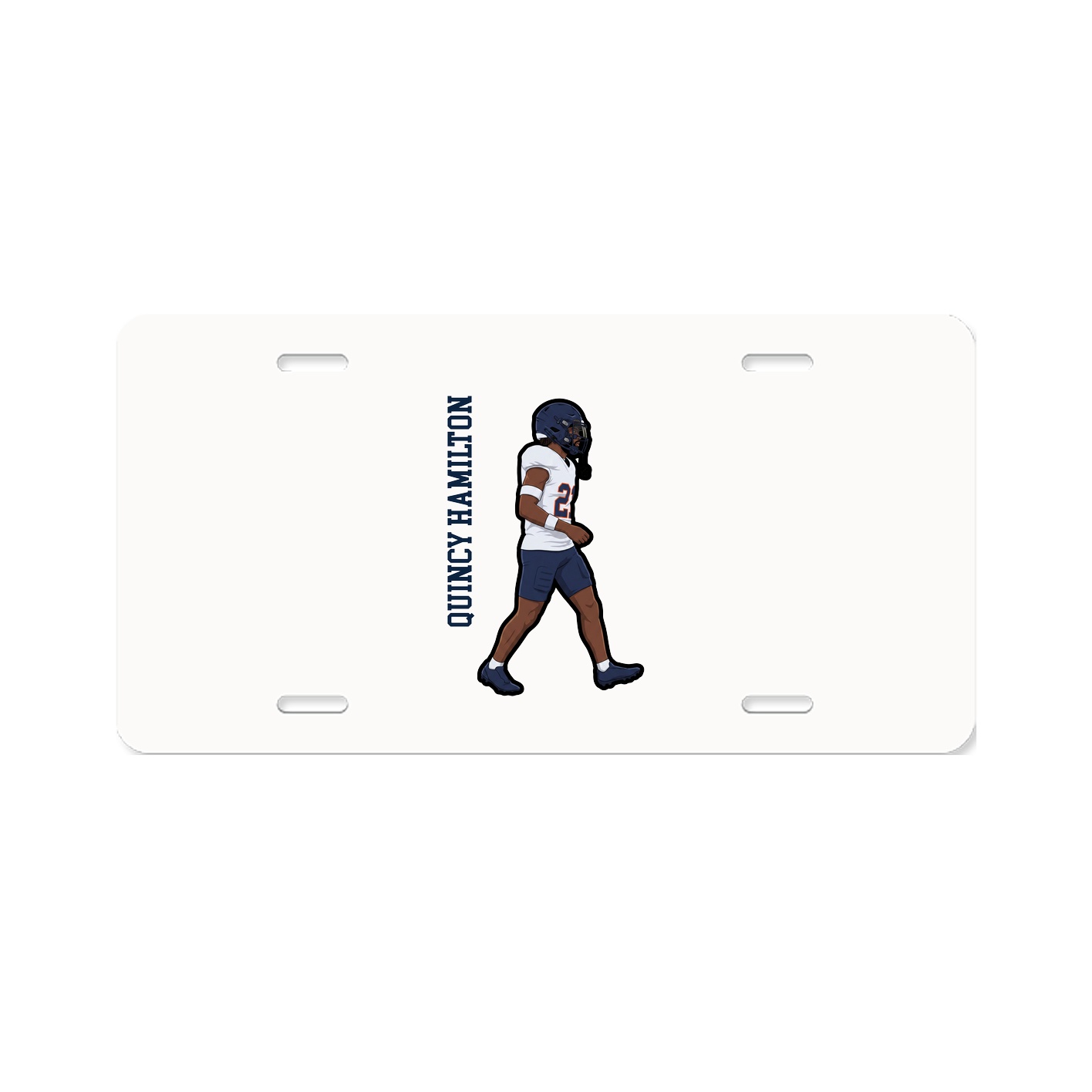 License Plate — Name Vertical in Classic