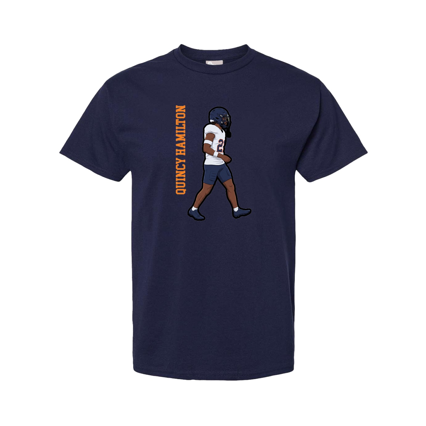 Youth Tee — Name Vertical in Navy