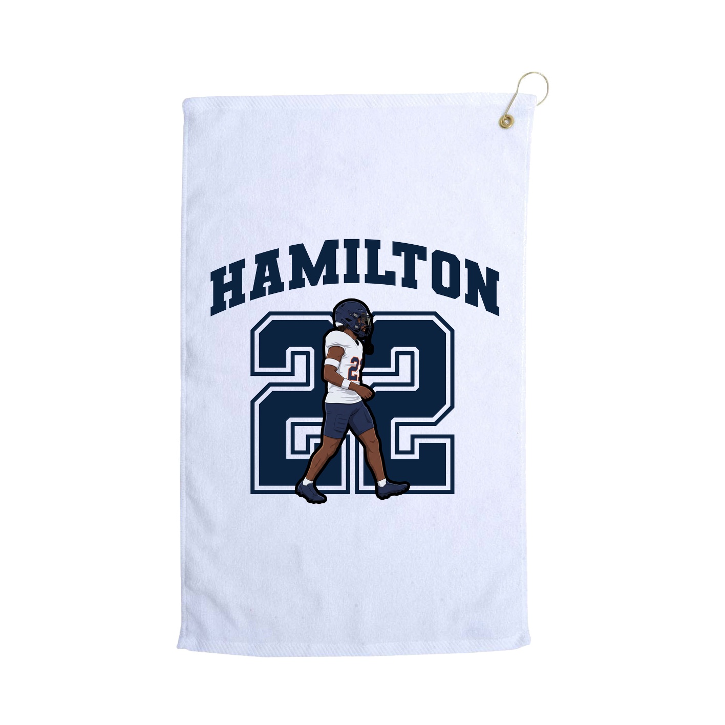 Golf Towel — Number in White