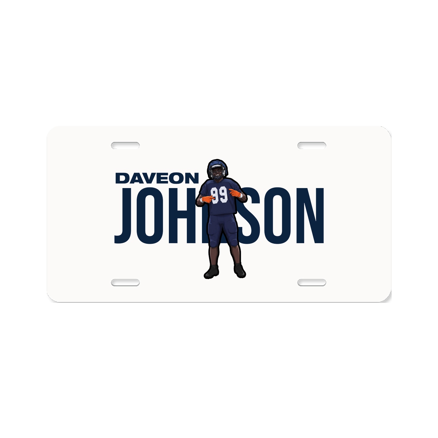 License Plate — Player Name in Classic