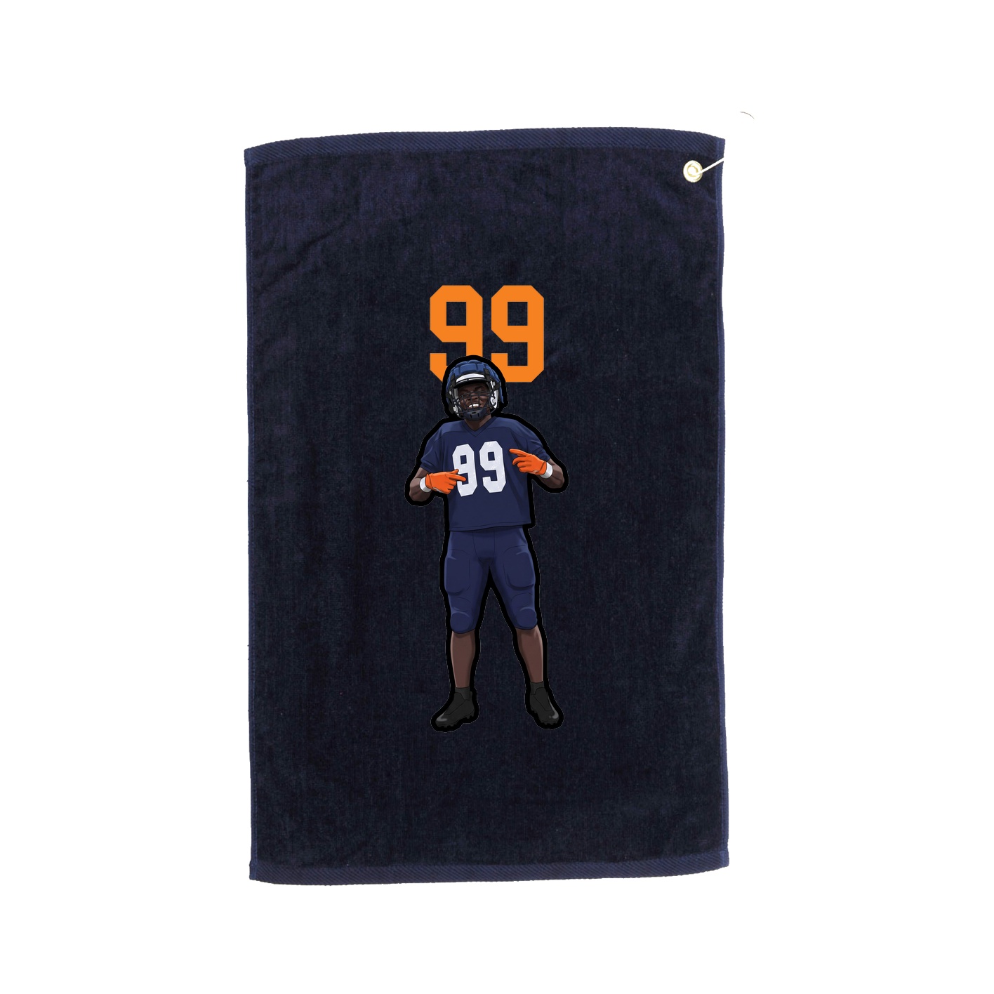 Golf Towel — Number Top in Navy