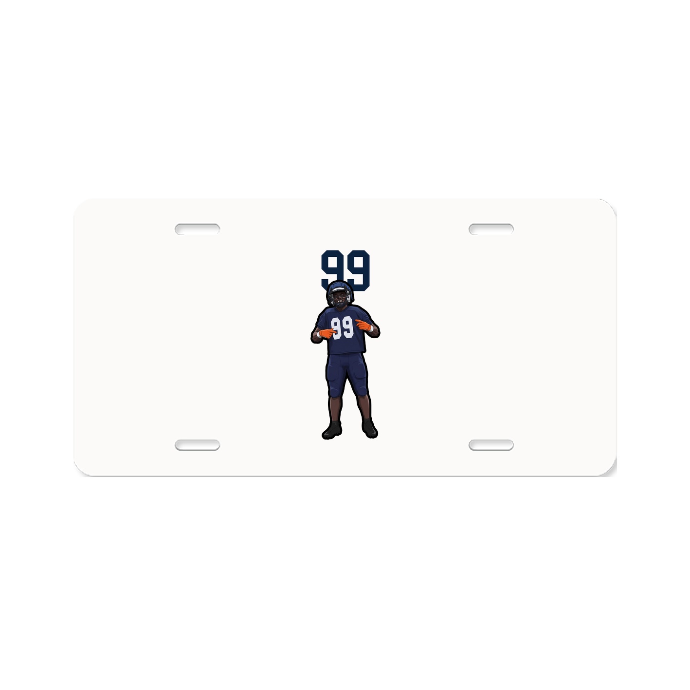 License Plate — Number Top in Classic