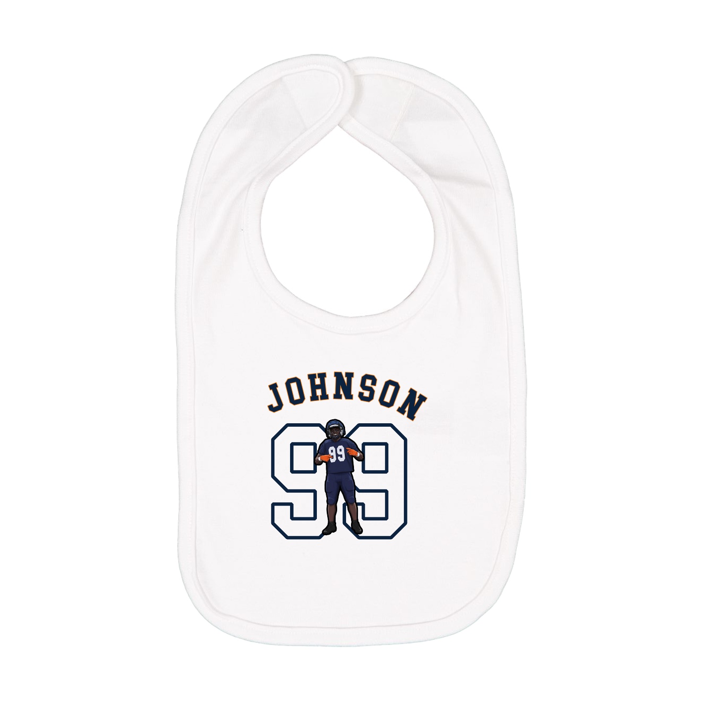 Infant Bib — Shirsey Arch in White