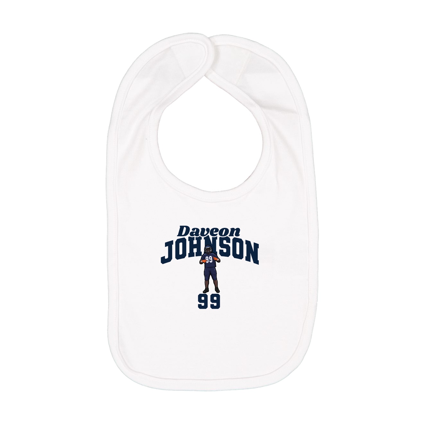 Infant Bib — Signature Arch in White