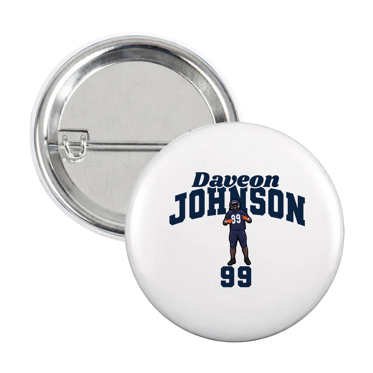 Game Day Button — Signature Arch in White