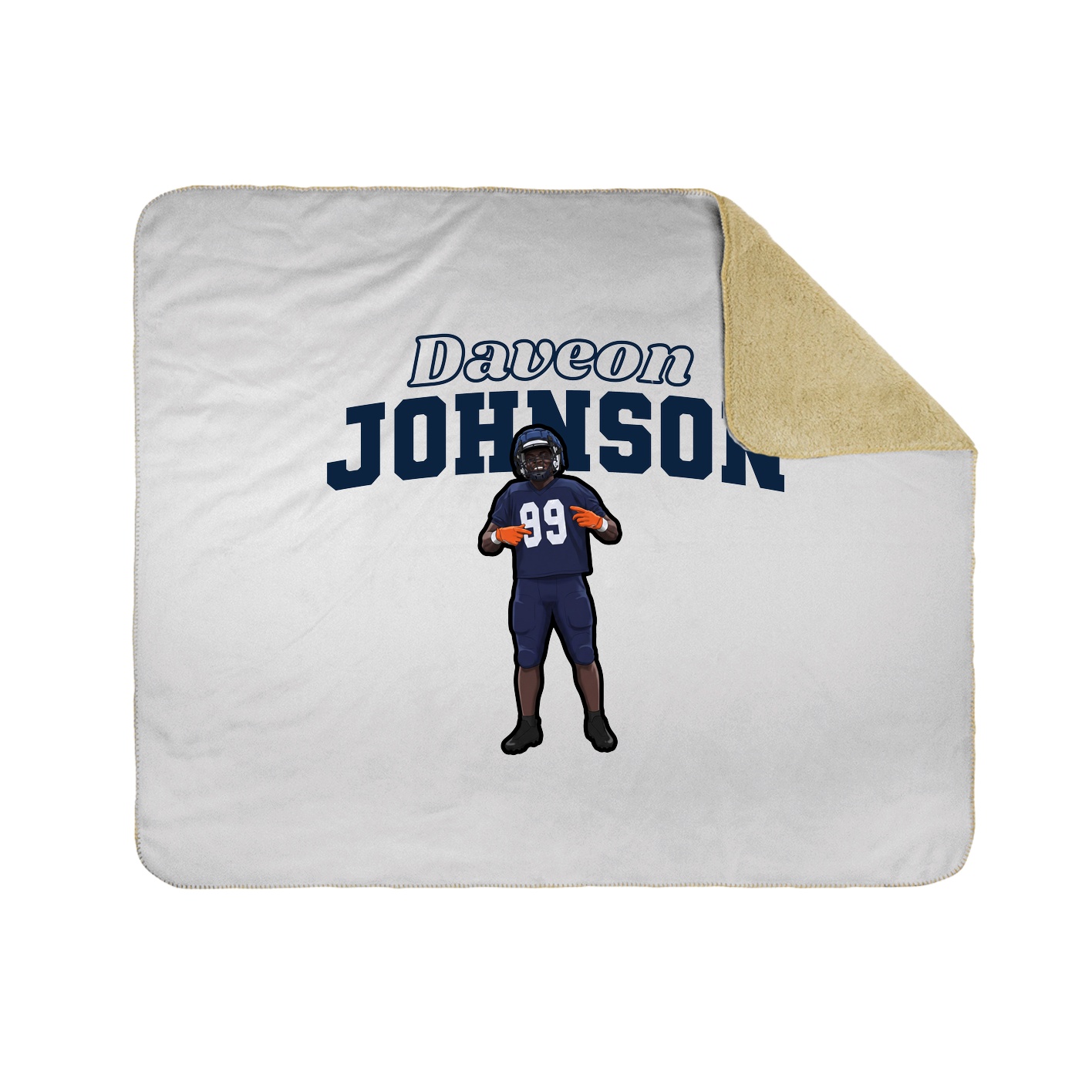 Throw Blanket — Name Arch in White