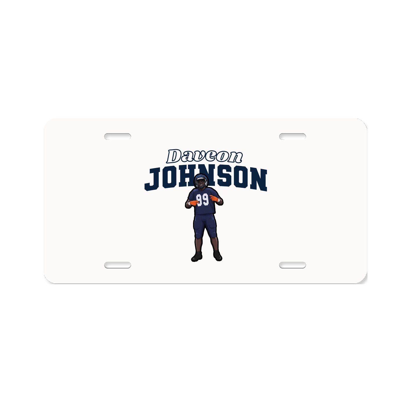 License Plate — Name Arch in Classic