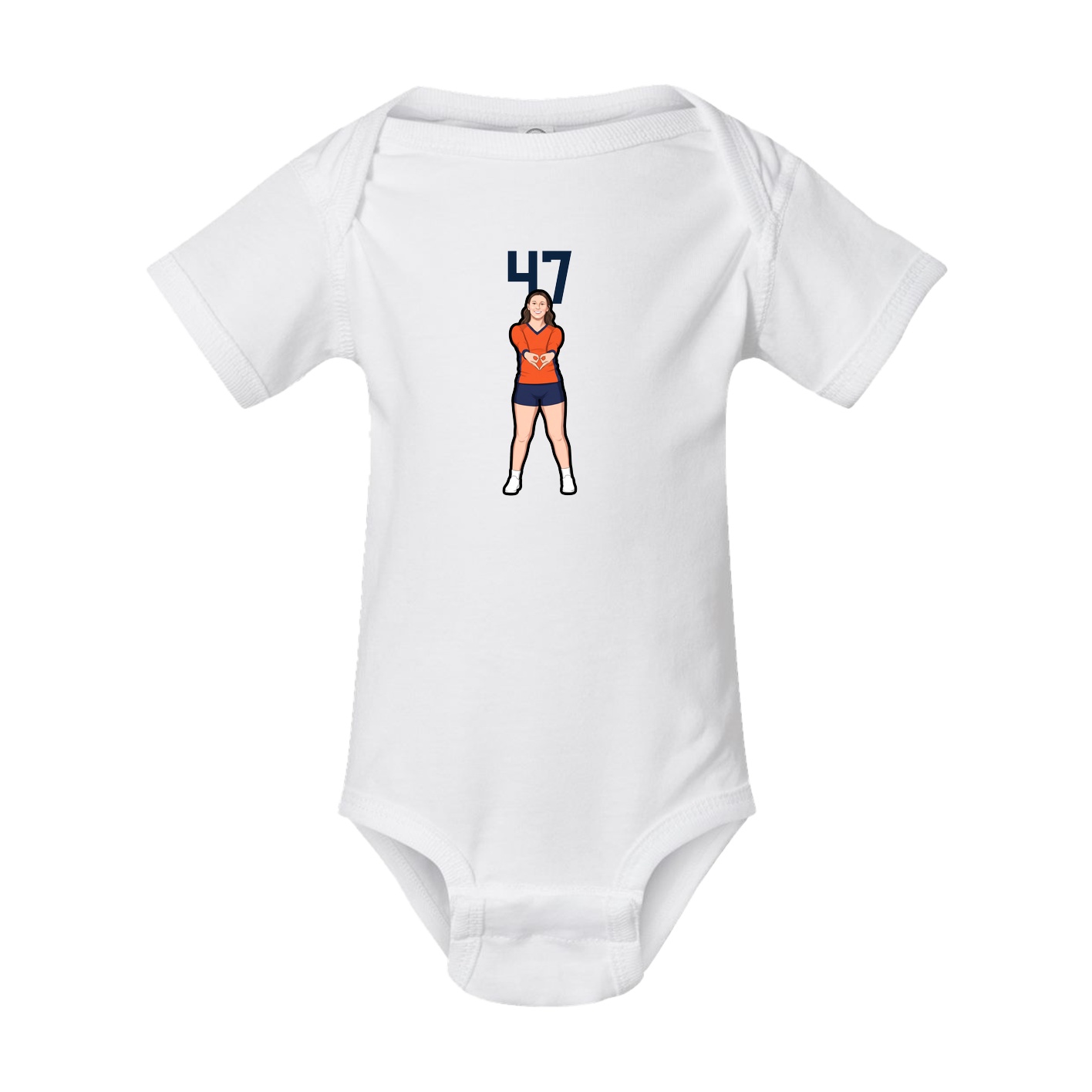 Baby Onesie — Number Top in White