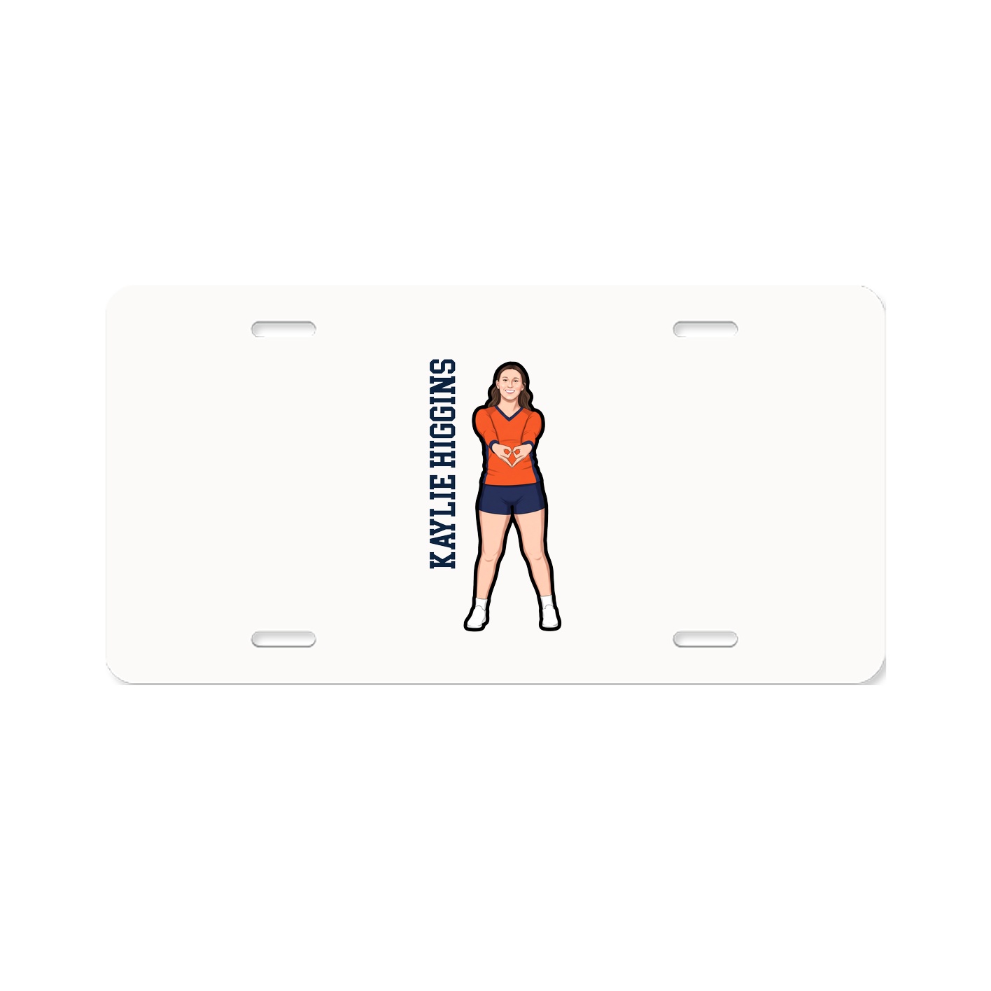 License Plate — Name Vertical in Classic