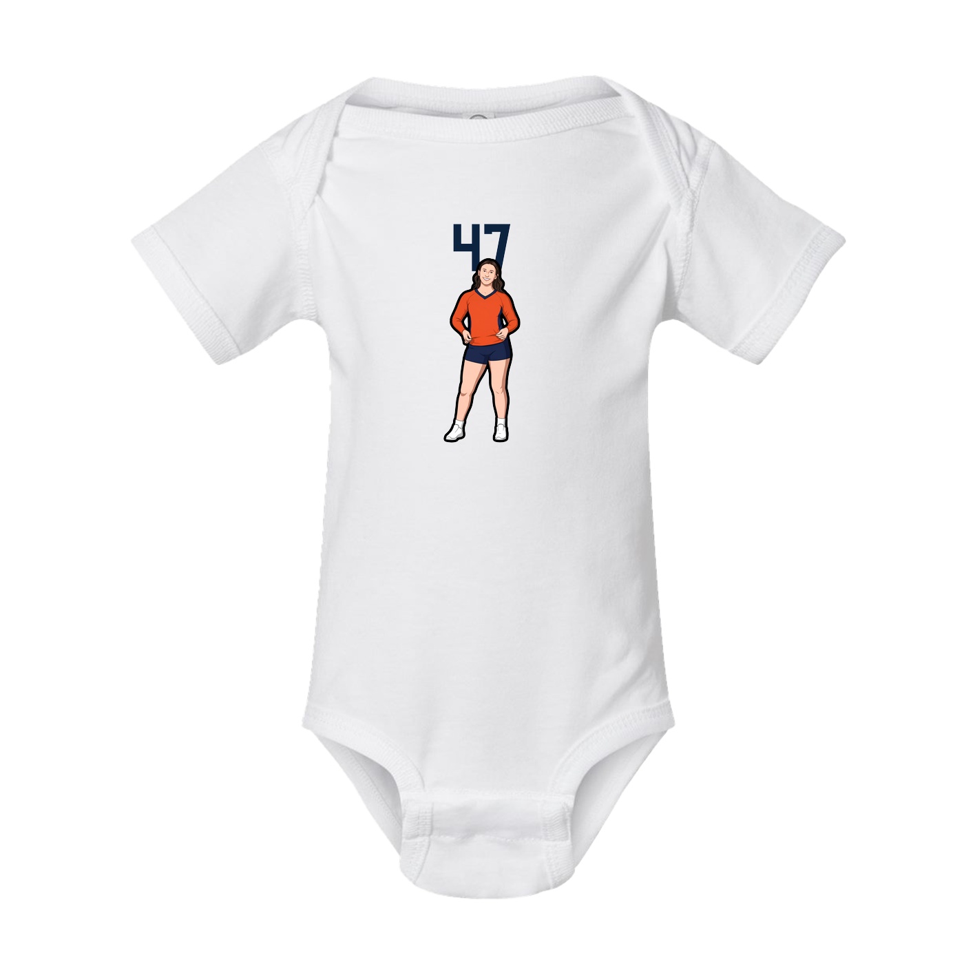 Baby Onesie — Number Top in White
