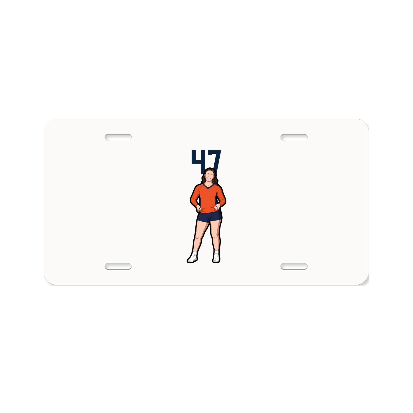 License Plate — Number Top in Classic