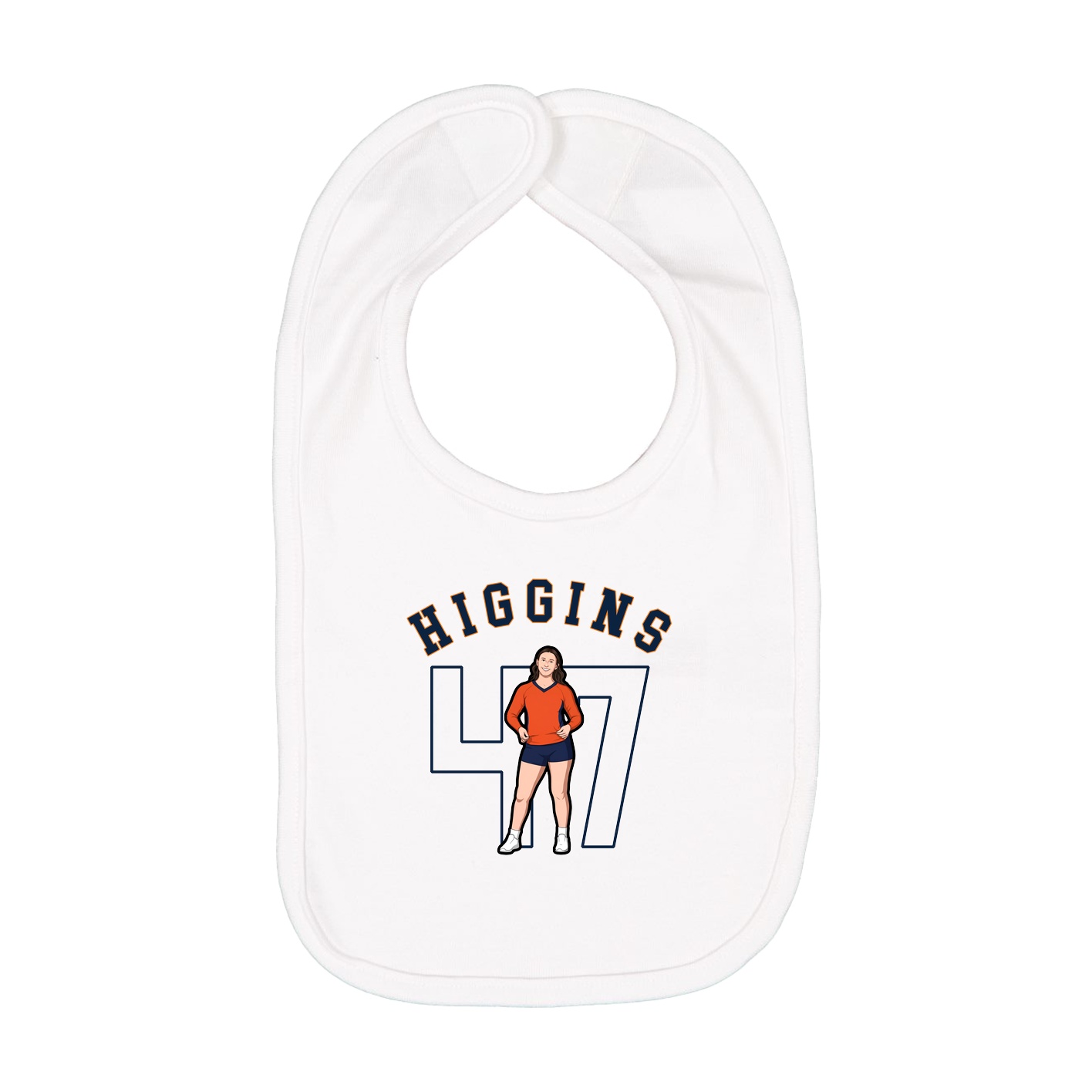 Infant Bib — Shirsey Arch in White