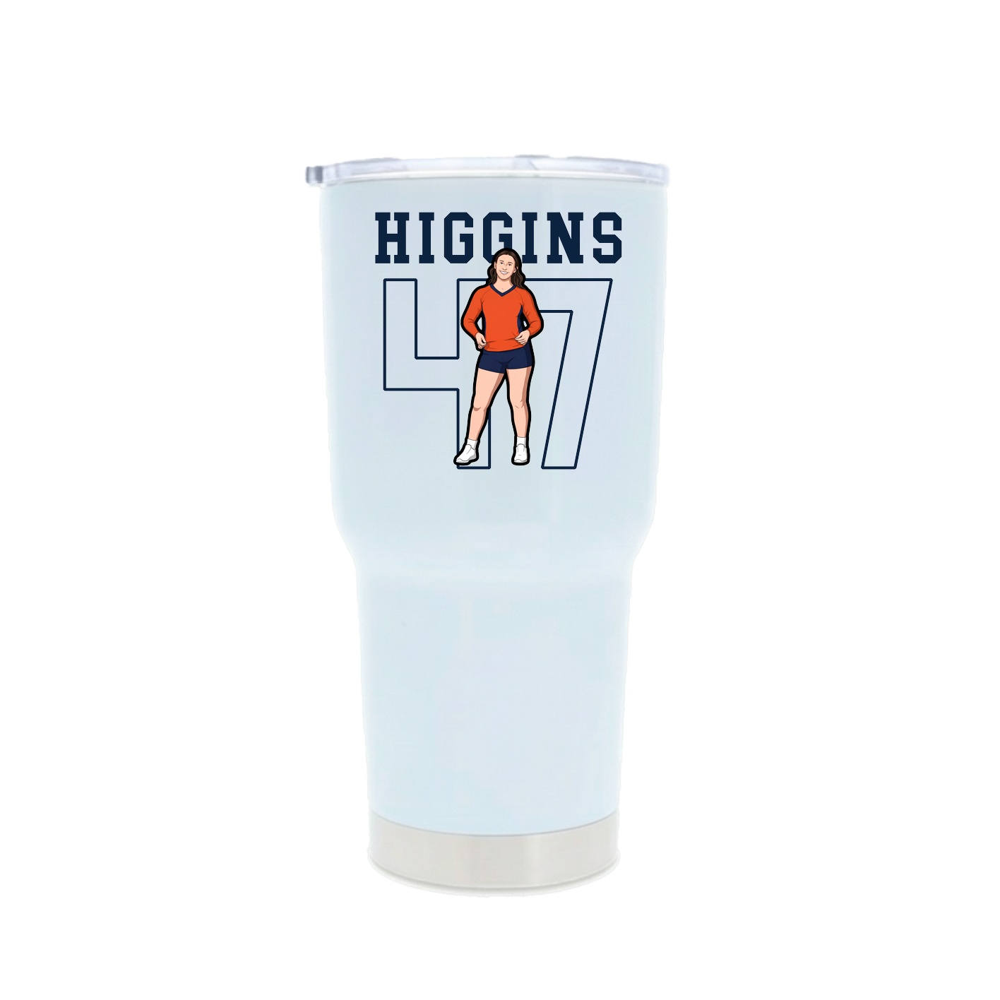 30oz Stainless Steel Tumbler — Shirsey in White
