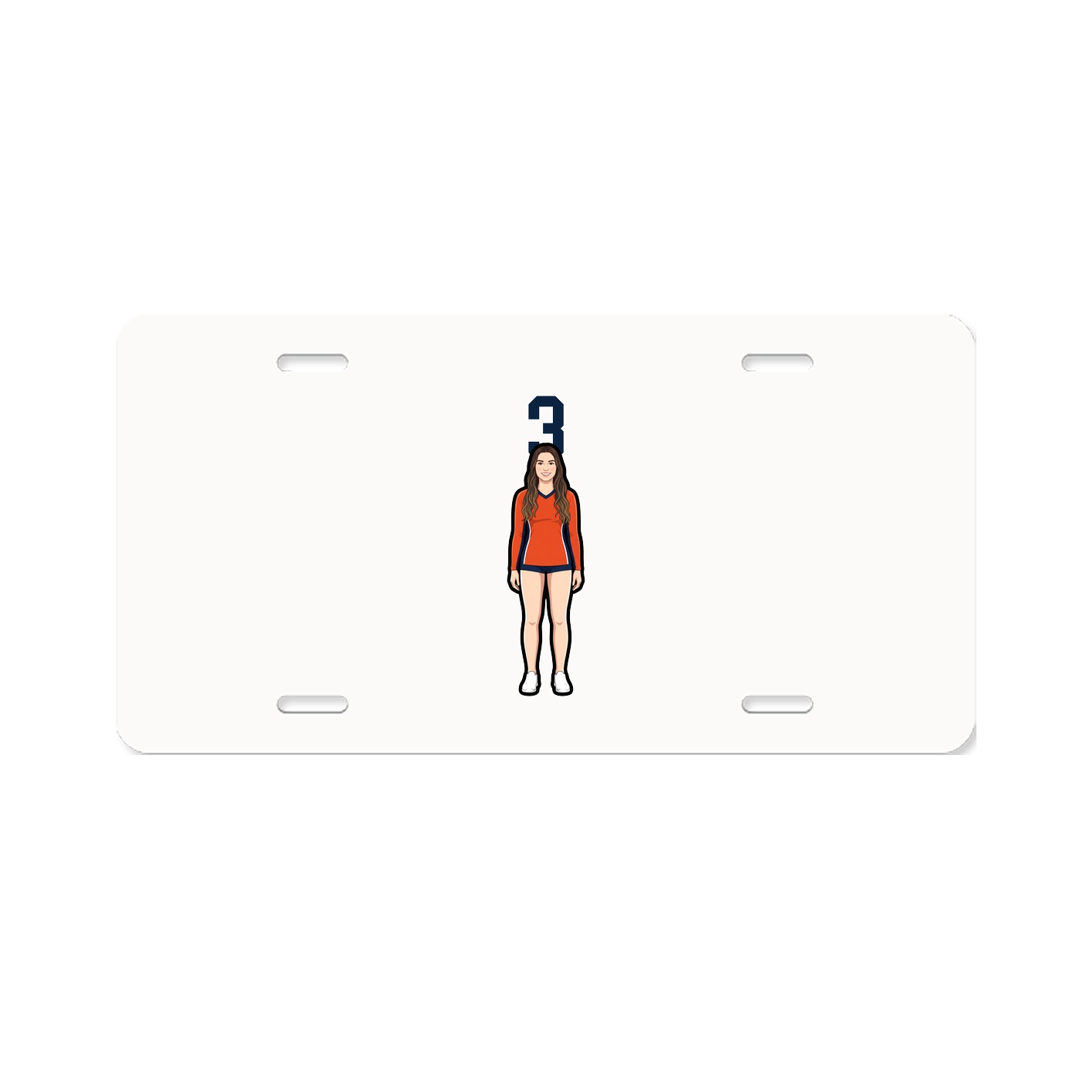 License Plate — Number Top in Classic