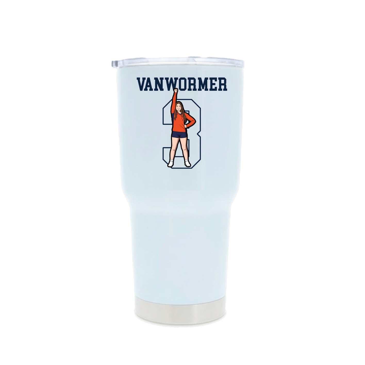 30oz Stainless Steel Tumbler — Shirsey in White