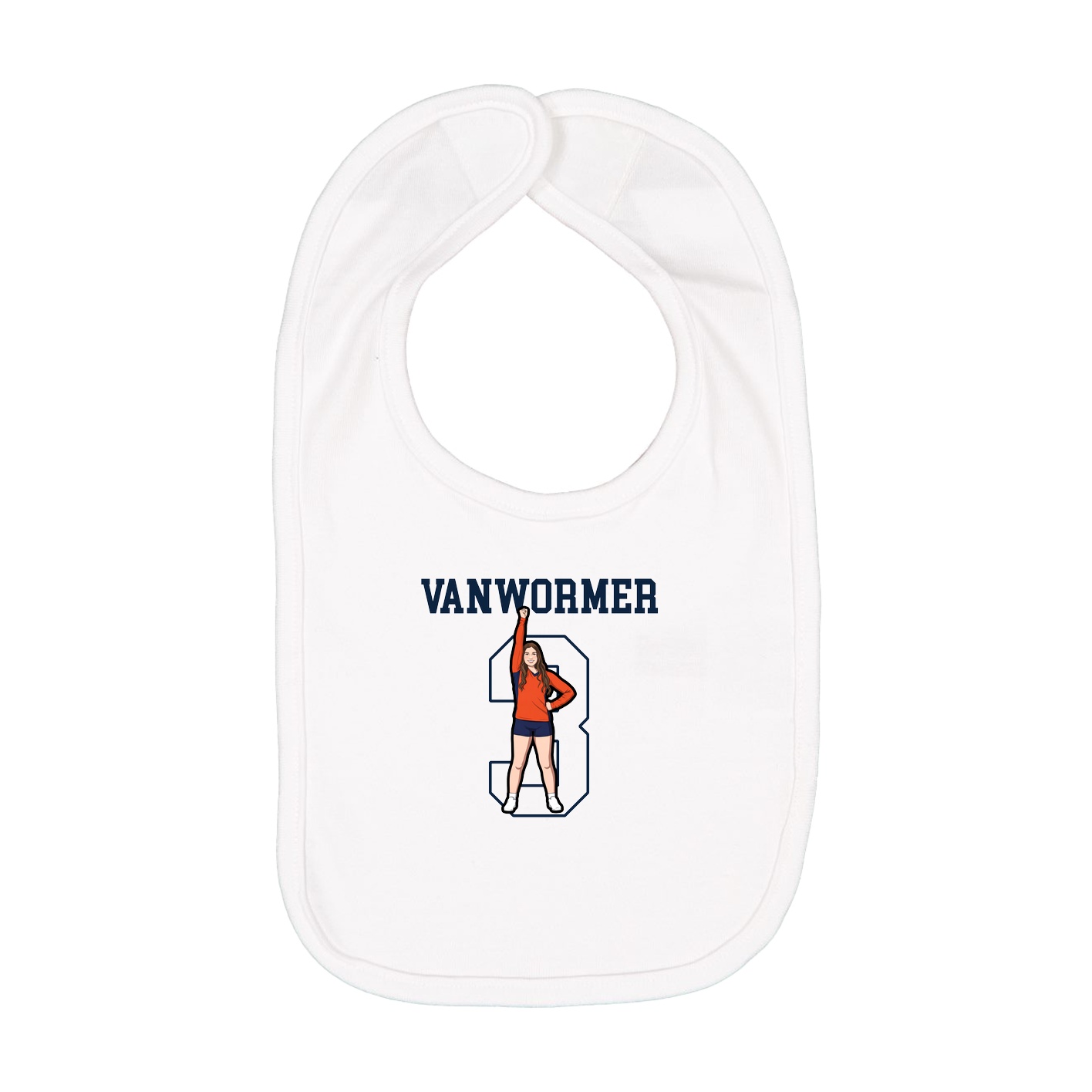 Infant Bib — Shirsey in White