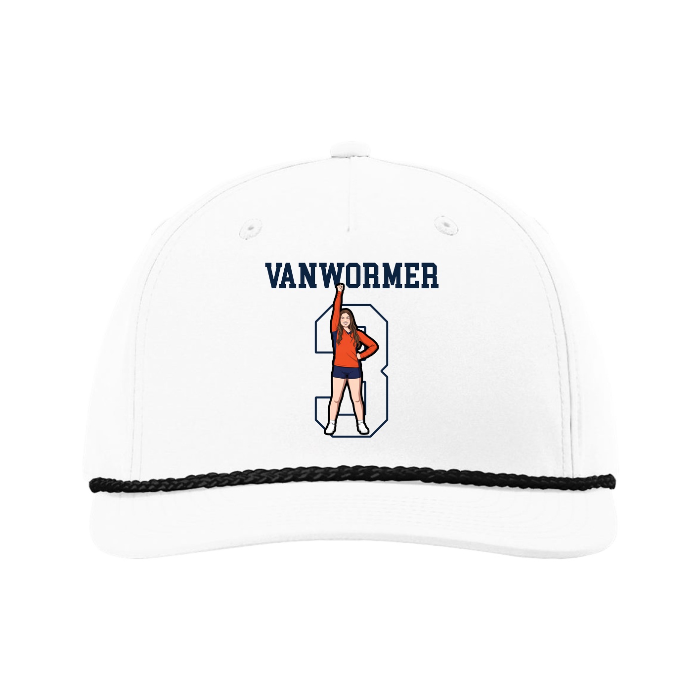 Five-Panel Classic Rope Cap — Shirsey in White