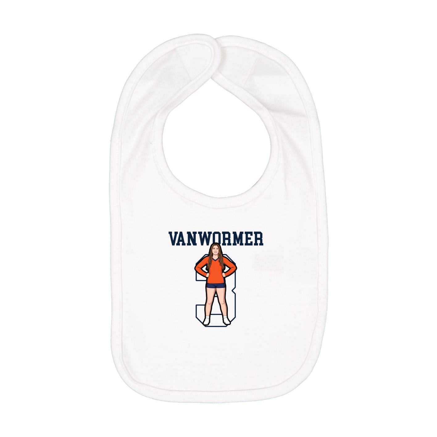 Infant Bib — Shirsey in White