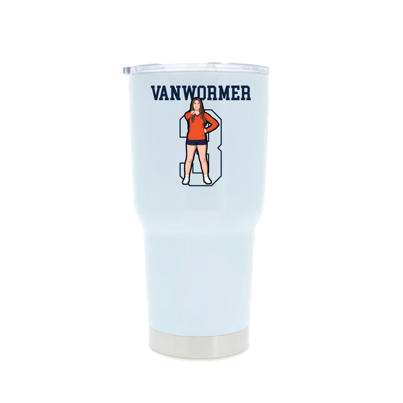 30oz Stainless Steel Tumbler — Shirsey in White