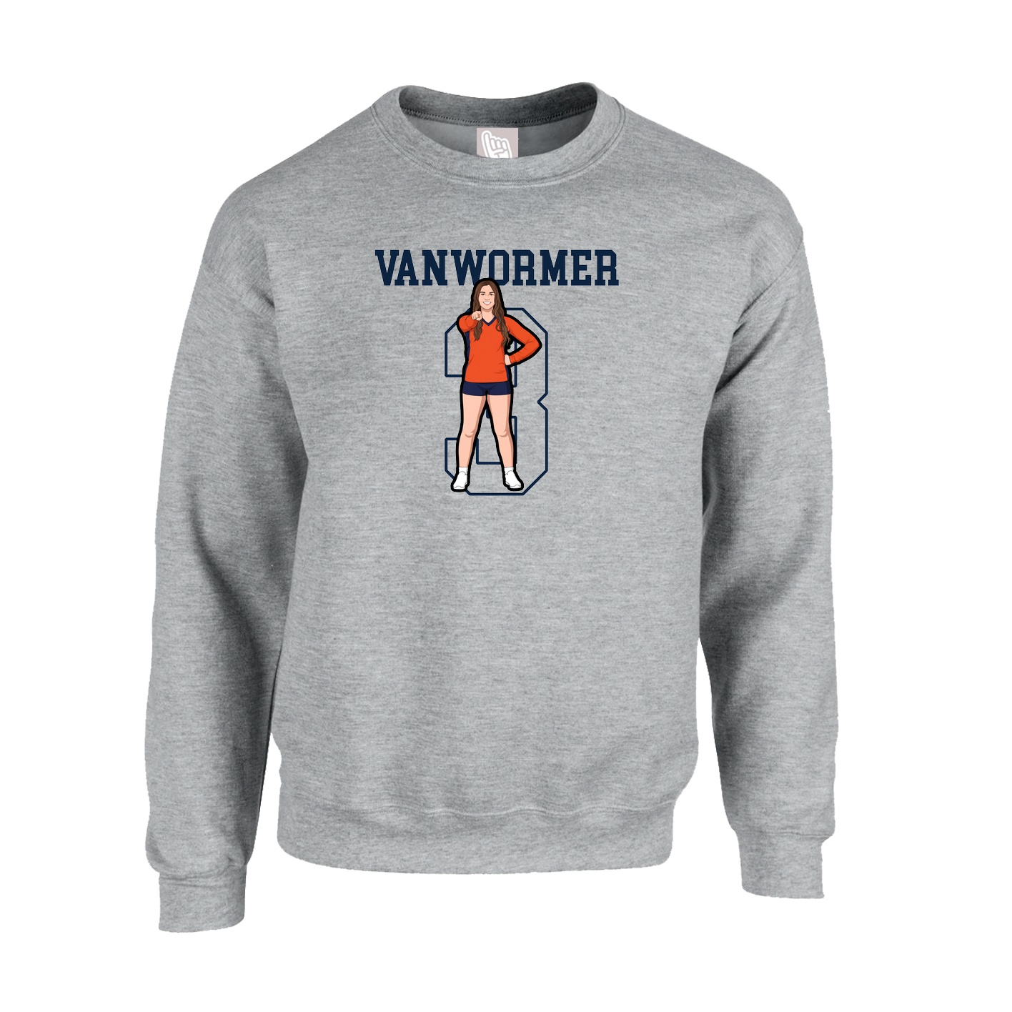 Fleece Crew — Shirsey in Grey