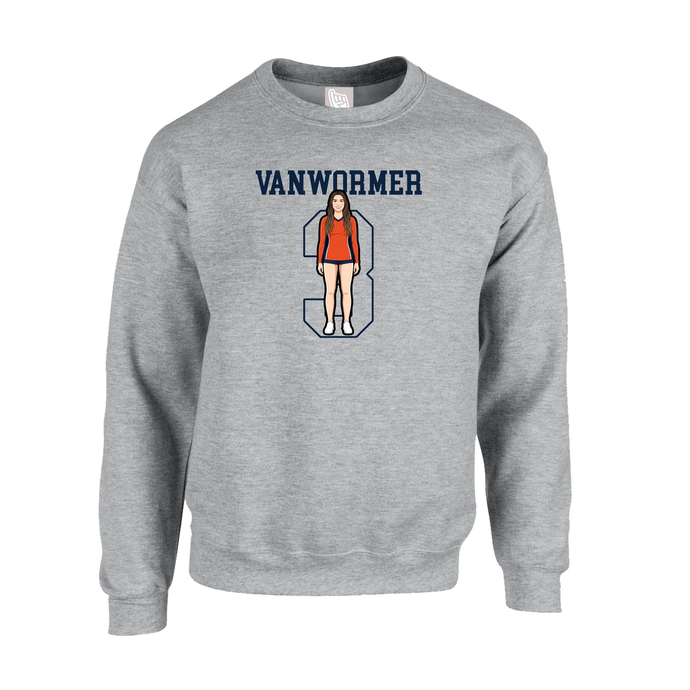 Fleece Crew — Shirsey in Grey