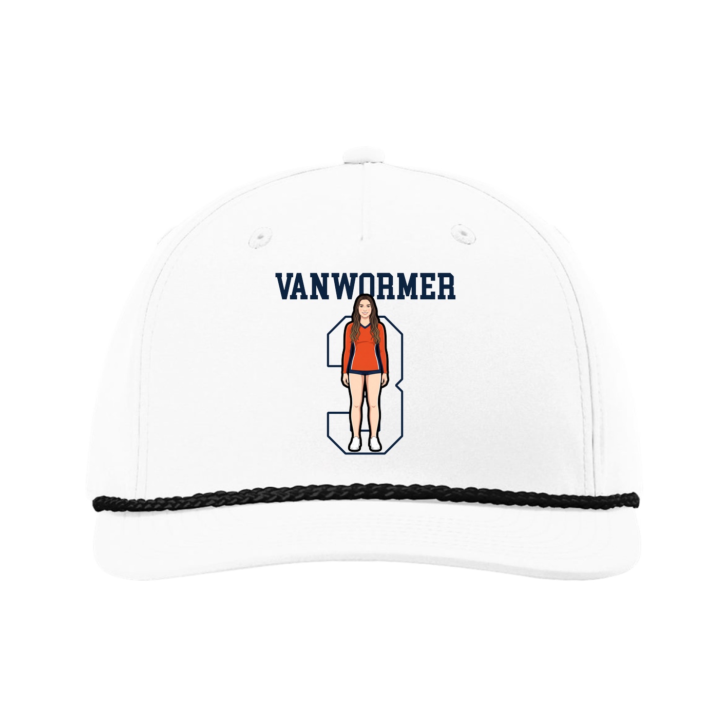 Five-Panel Classic Rope Cap — Shirsey in White