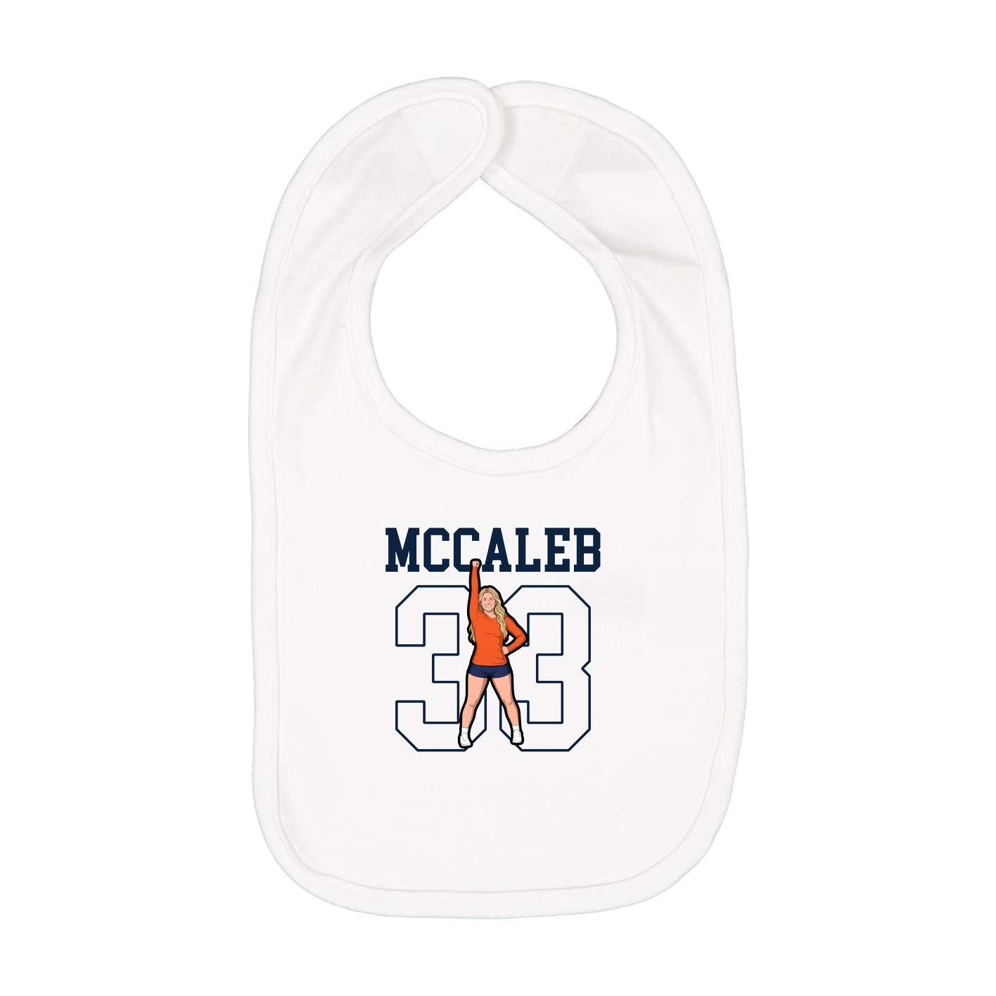 Infant Bib — Shirsey in White