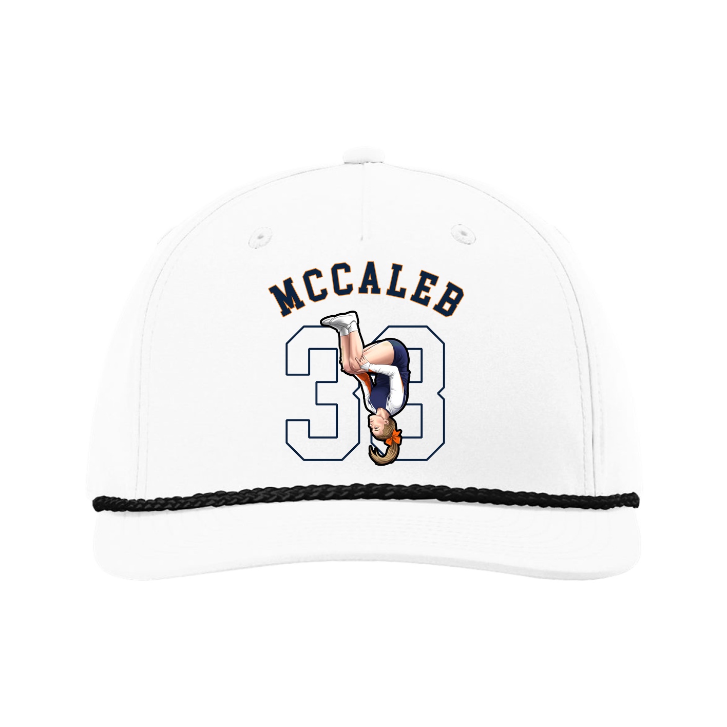 Five-Panel Classic Rope Cap — Shirsey Arch in White