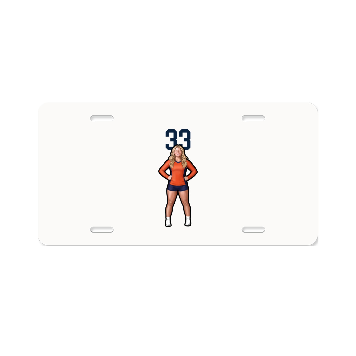 License Plate — Number Top in Classic