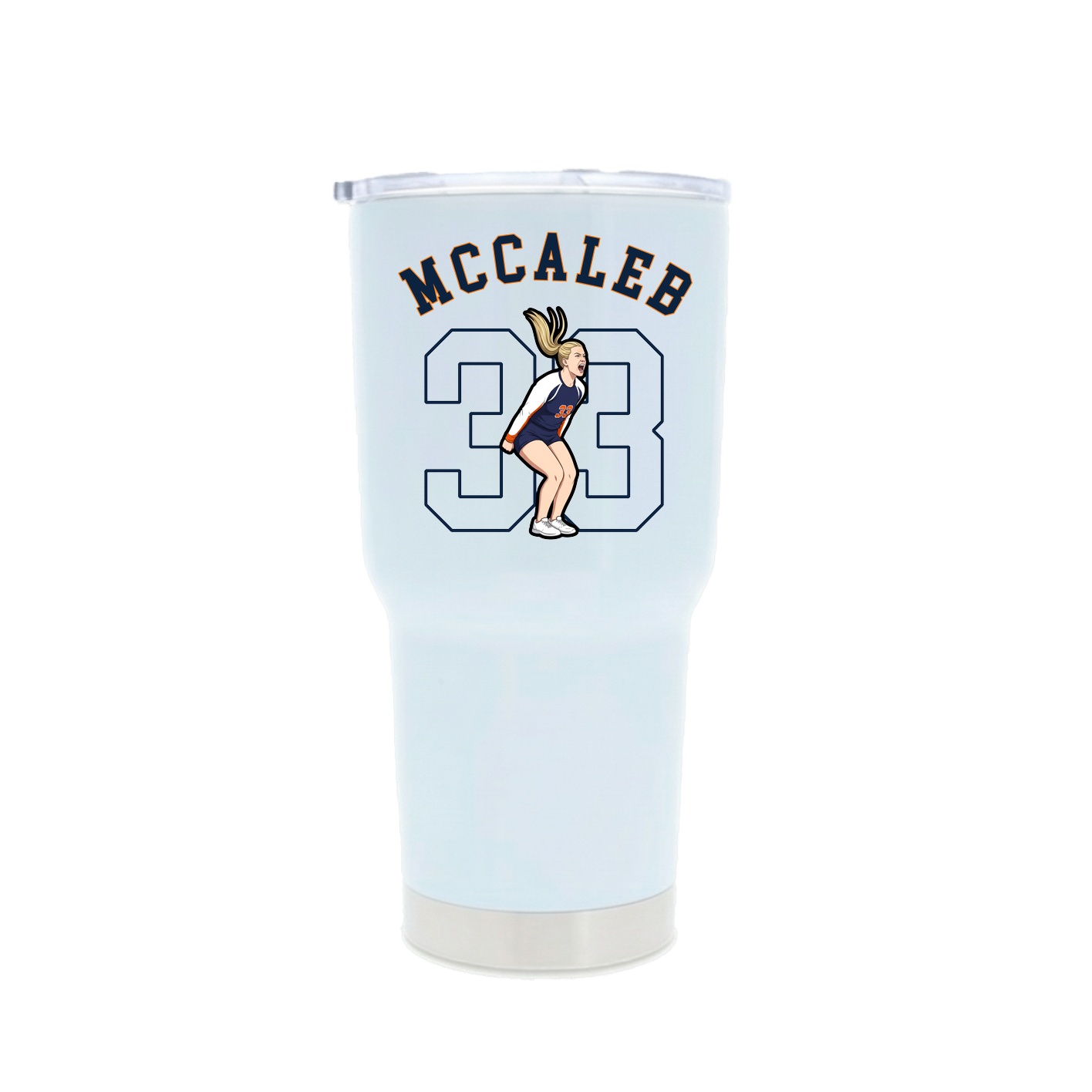 30oz Stainless Steel Tumbler — Shirsey Arch in White
