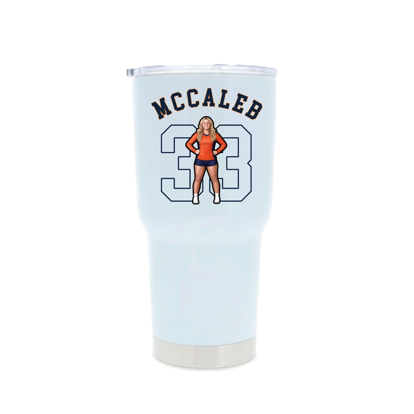 30oz Stainless Steel Tumbler — Shirsey Arch in White