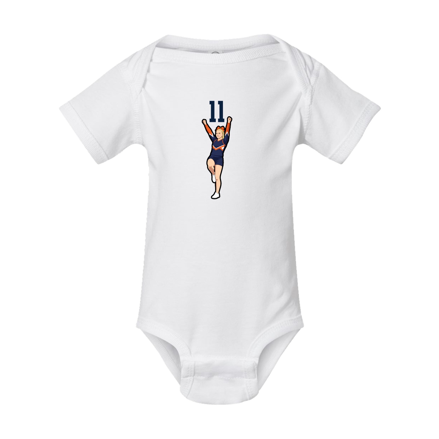 Baby Onesie — Number Top in White
