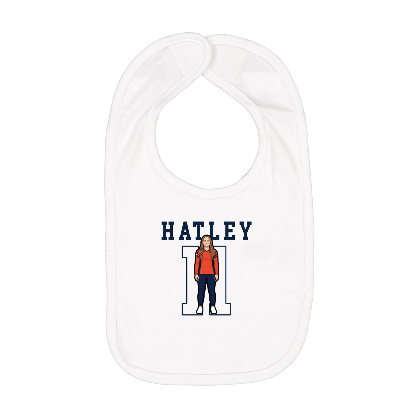 Infant Bib — Shirsey in White