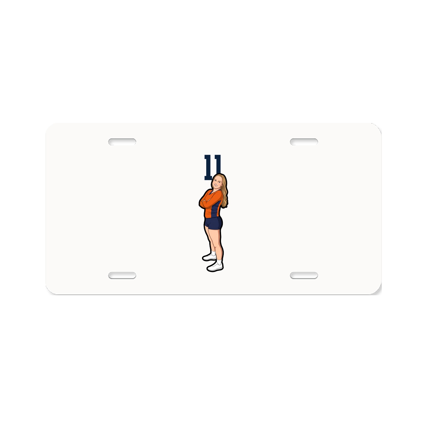 License Plate — Number Top in Classic