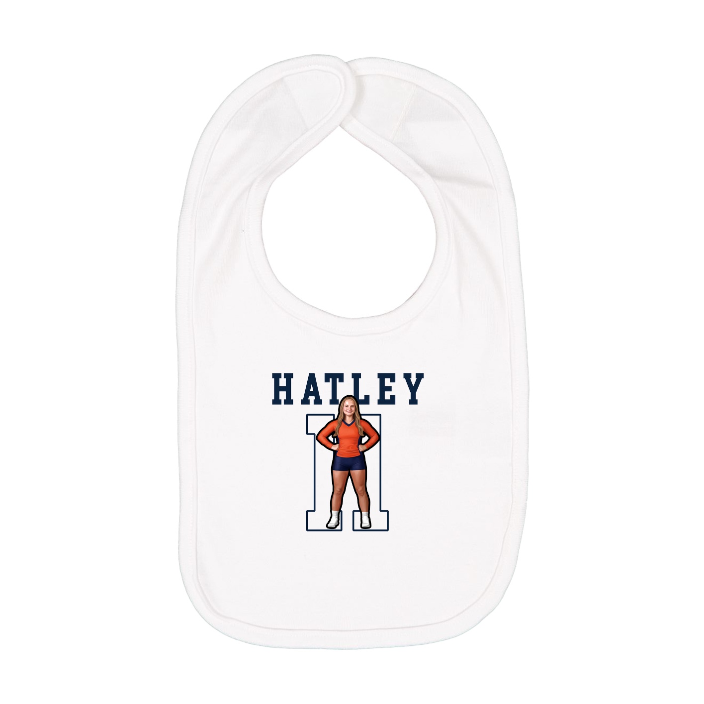 Infant Bib — Shirsey in White