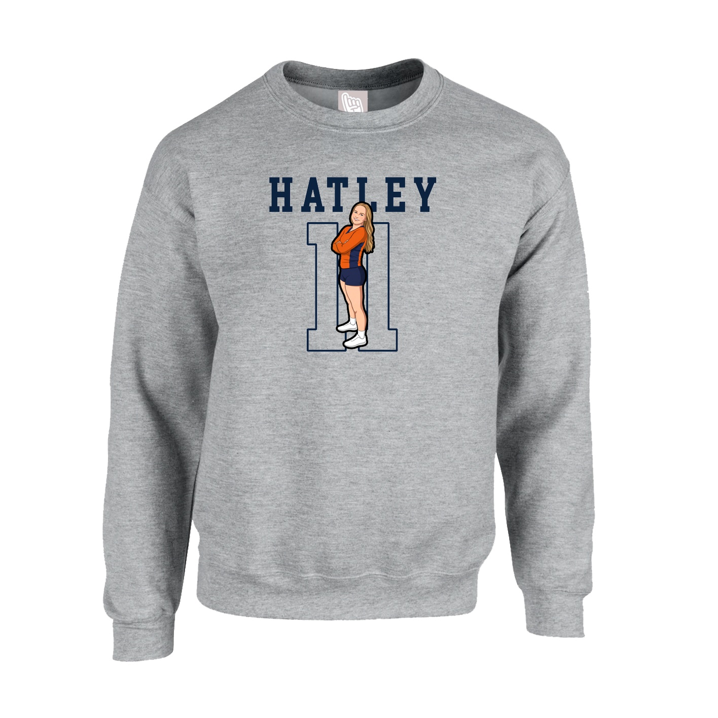 Fleece Crew — Shirsey in Grey