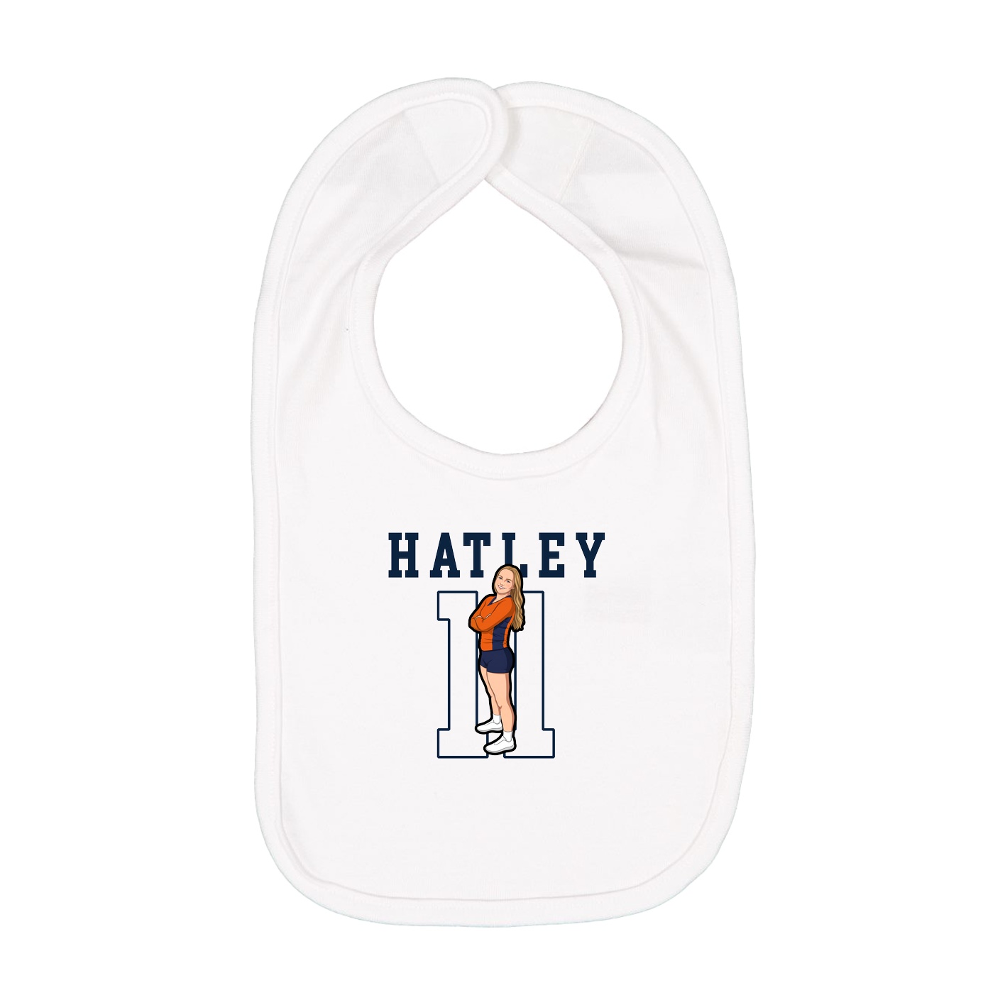 Infant Bib — Shirsey in White