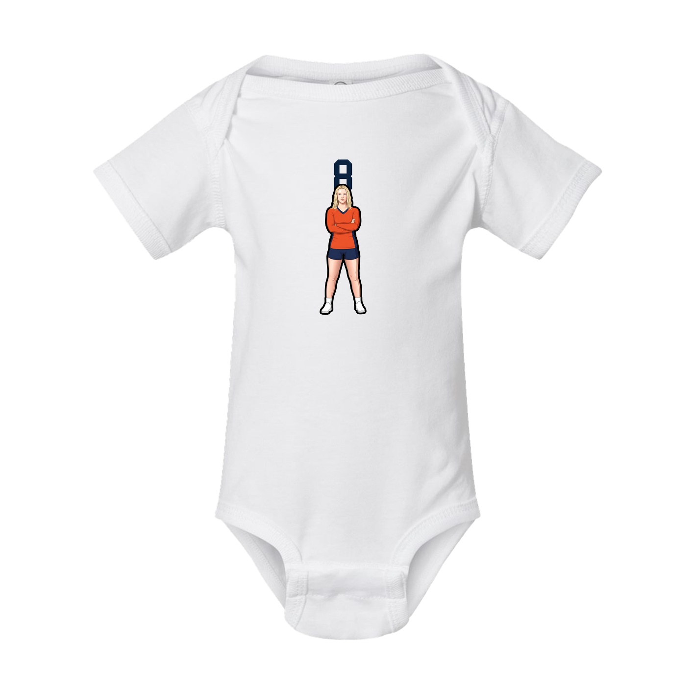 Baby Onesie — Number Top in White