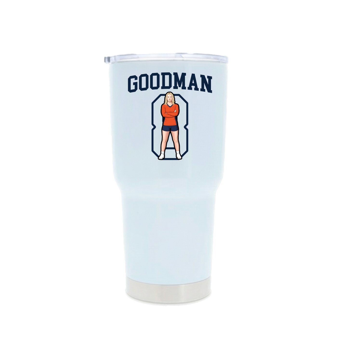 30oz Stainless Steel Tumbler — Shirsey in White