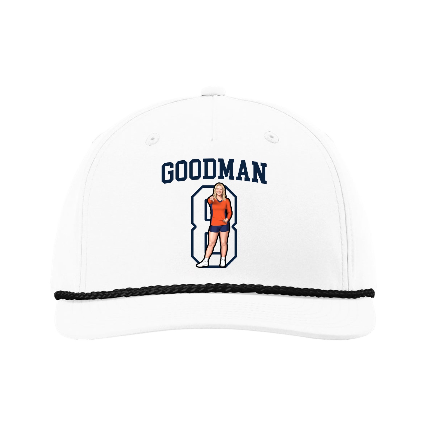 Five-Panel Classic Rope Cap — Shirsey in White