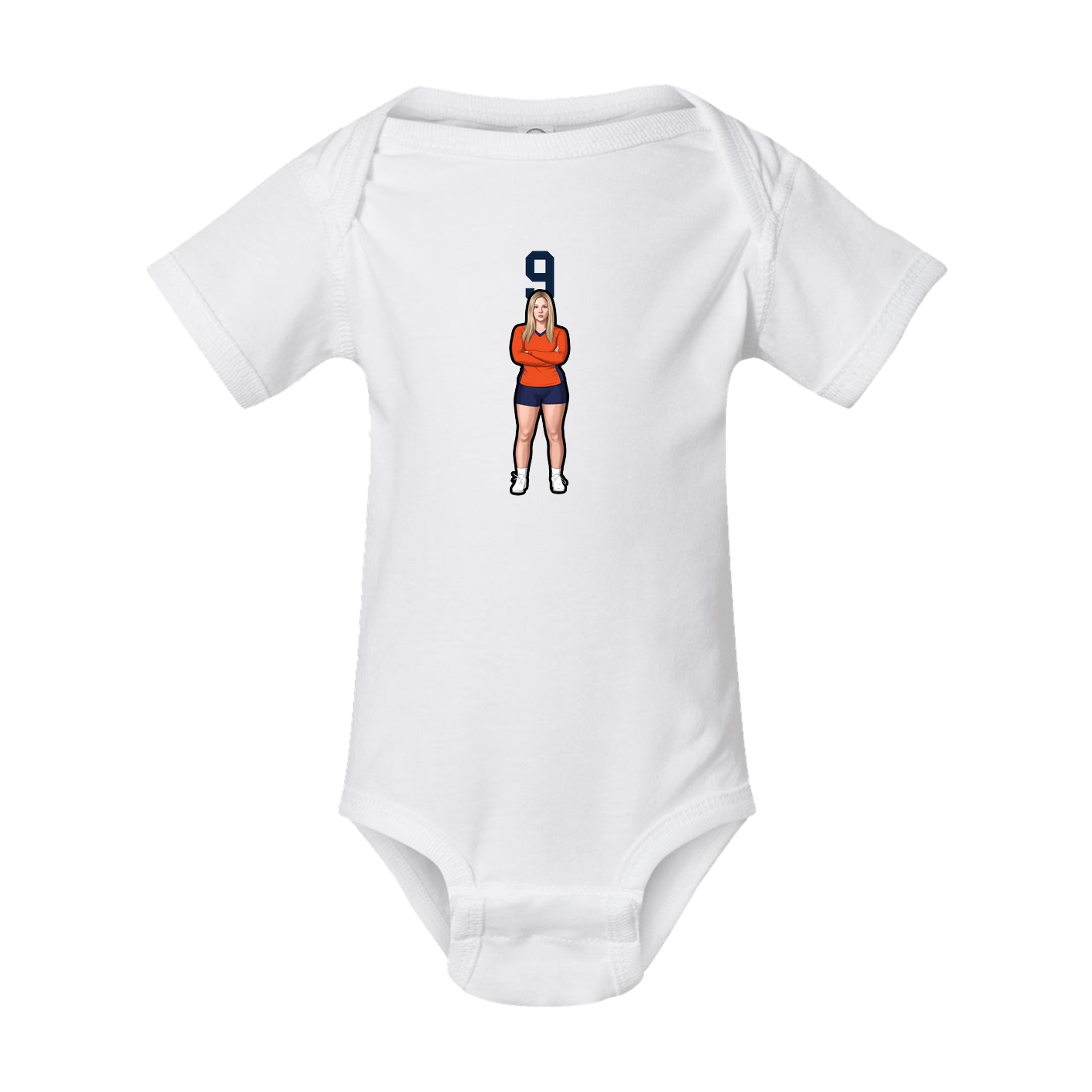 Baby Onesie — Number Top in White