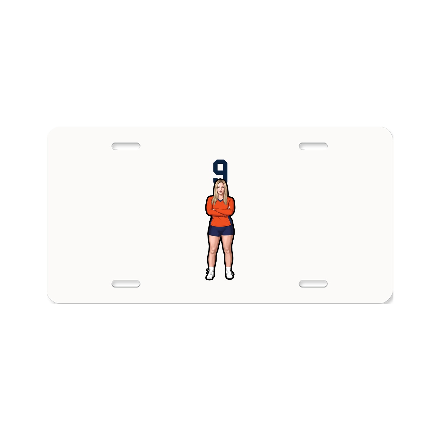 License Plate — Number Top in Classic